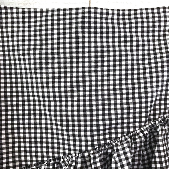 Intermix Marion Ruffle Black White Gingham Skirt - Picture 4 of 8